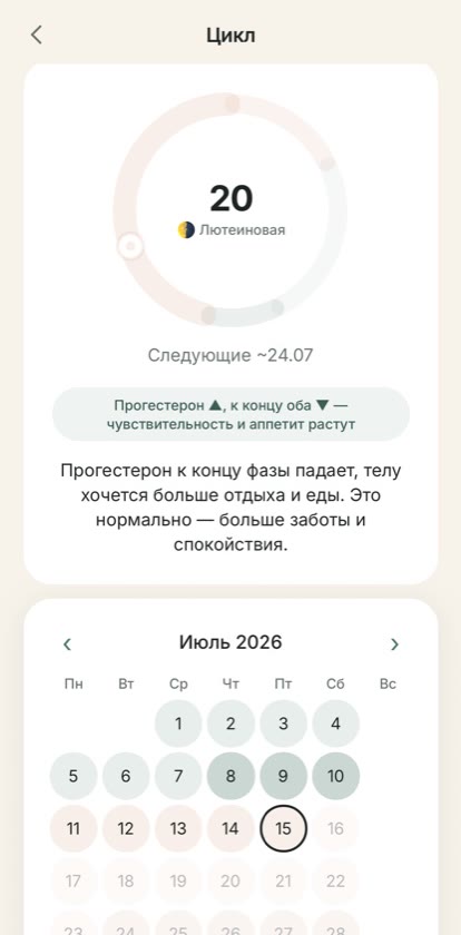 Экран цикла в Mute